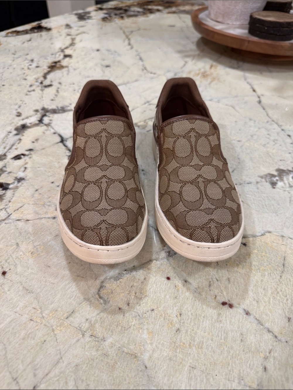Coach Men’s Brown Signature Slip-On Sneakers - Picture 5 of 5